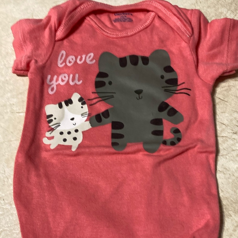 Set of 4 girls onesies size 3-6 months